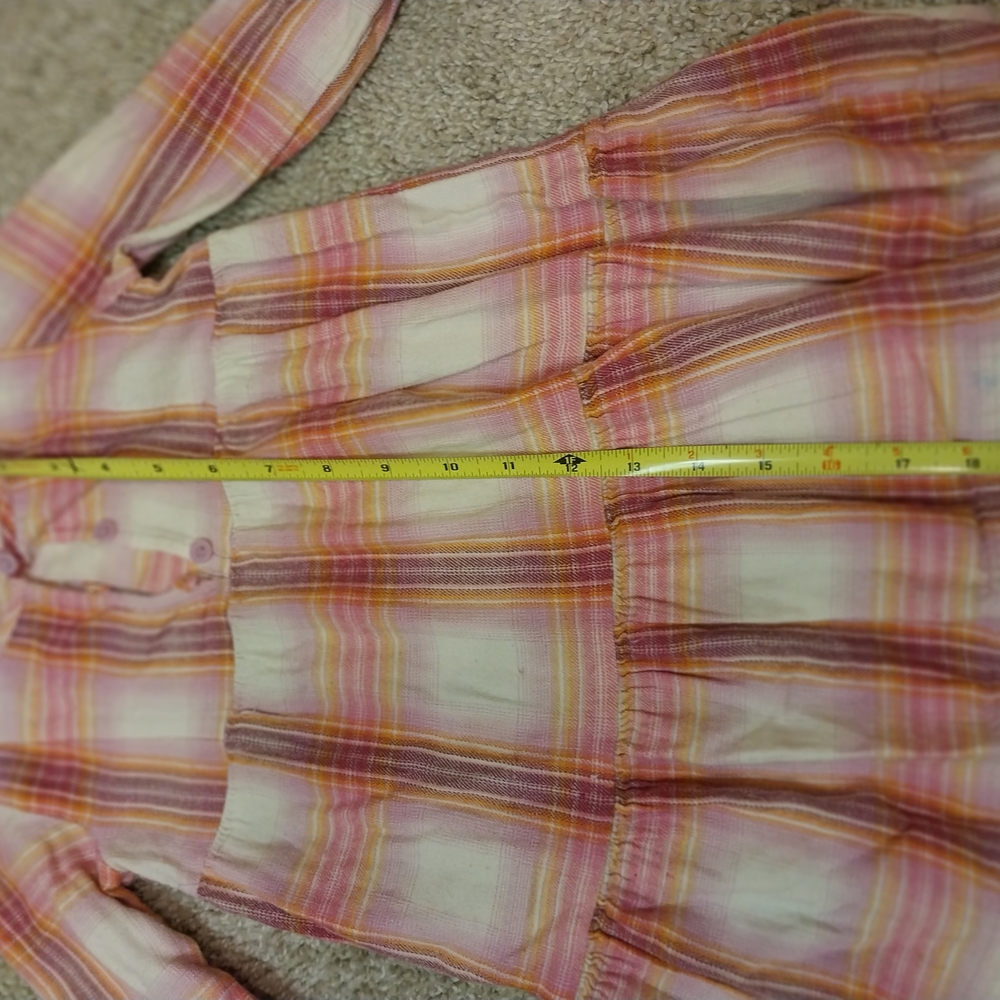 Pink and Orange Plaid Dress